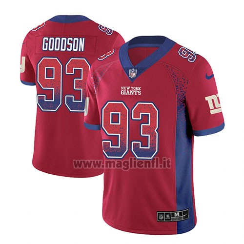 Maglia NFL Limited New York Giants Bj Goodson Rosso 2018 Rush Drift Fashion